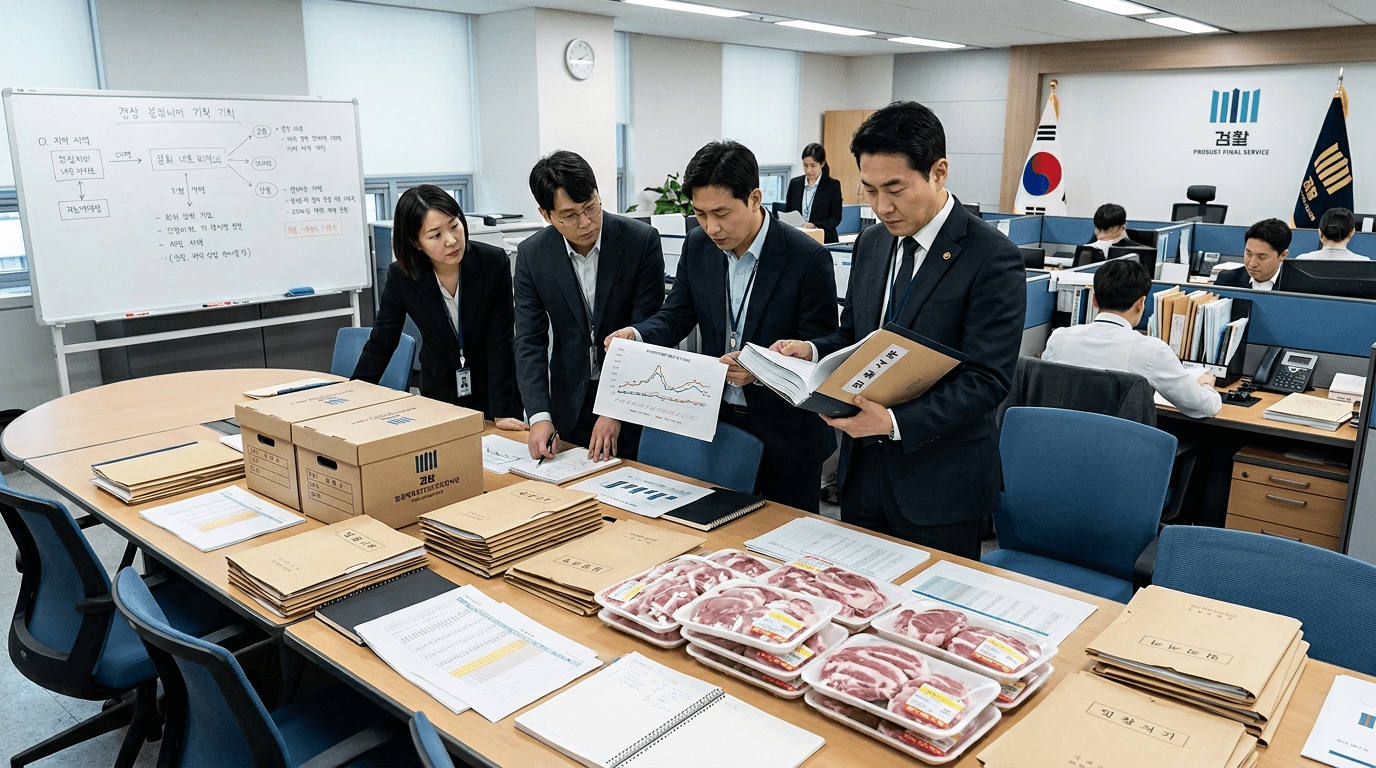 도드람푸드 등 아홉 곳, 돼지고기 가격 짜맞추기 의혹으로 검찰 압수수색