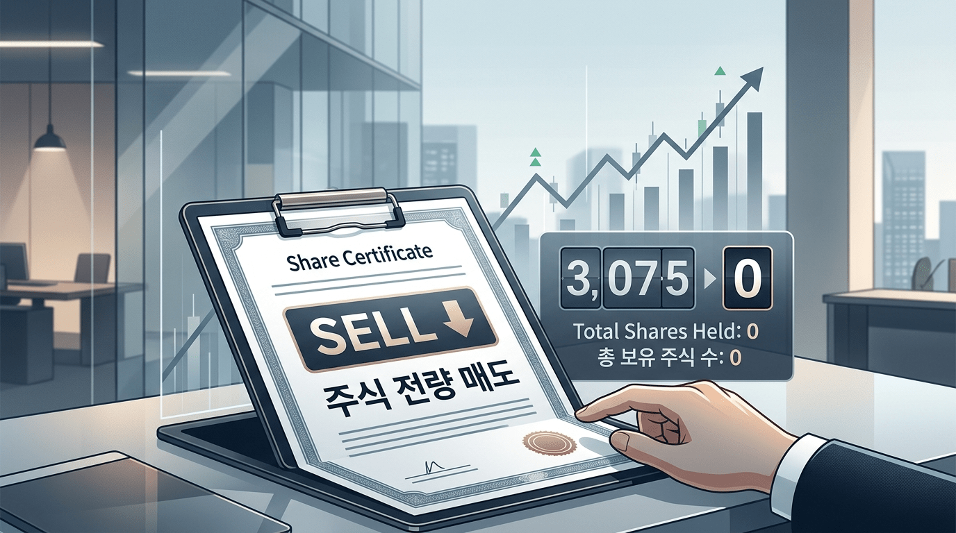 아주아이비투자 지분 3,075주를 정리한 윤창수 본부장