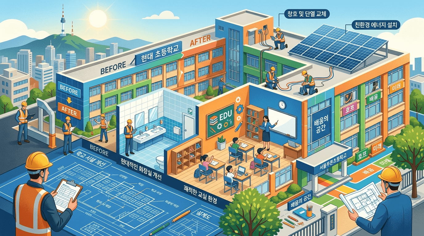 서울 노후학교 시설조사 주기 3년→2년…화장실 등 11개 개선