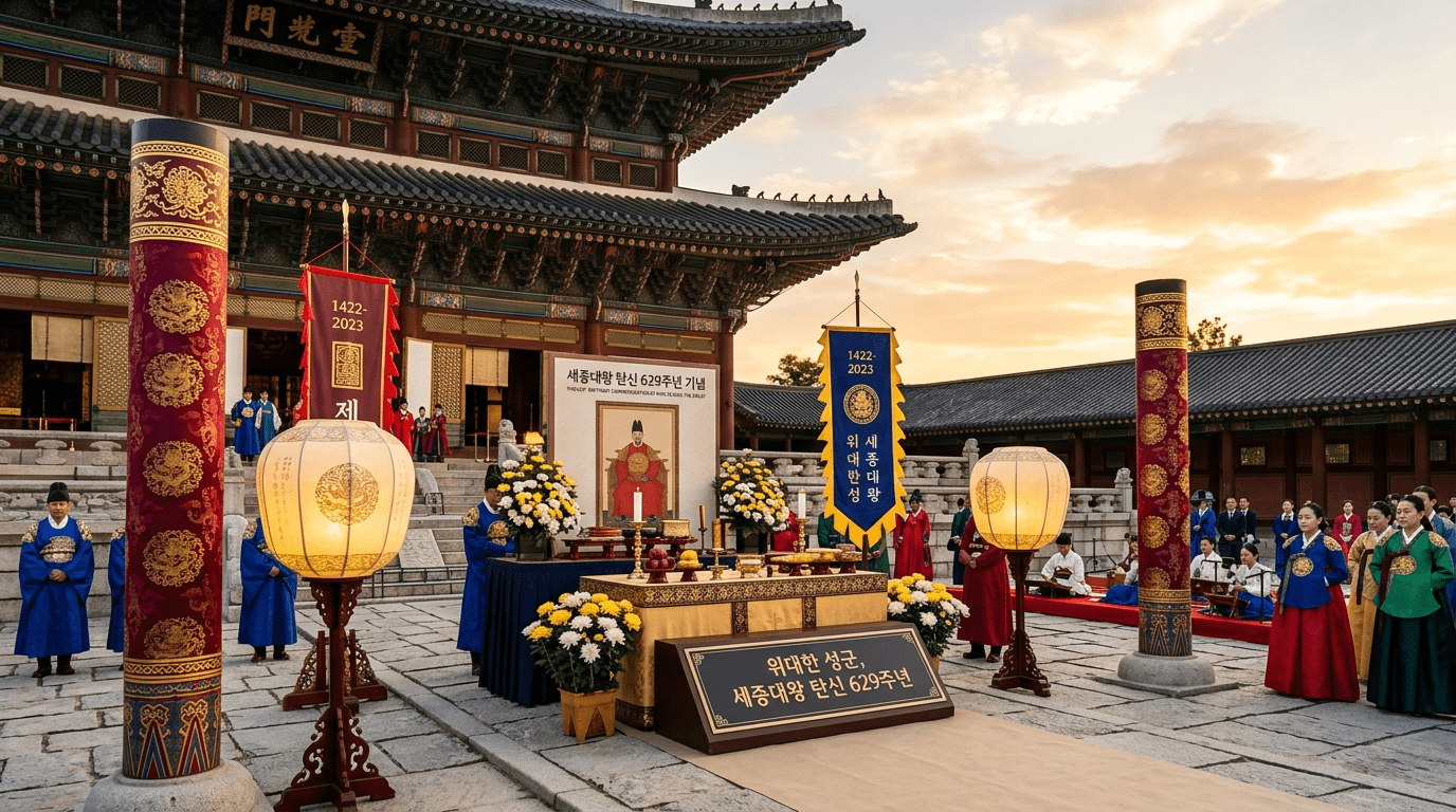 류승룡 배우가 진행하는 세종대왕 탄신 629주년 기념 축하 행사가 15일 개최