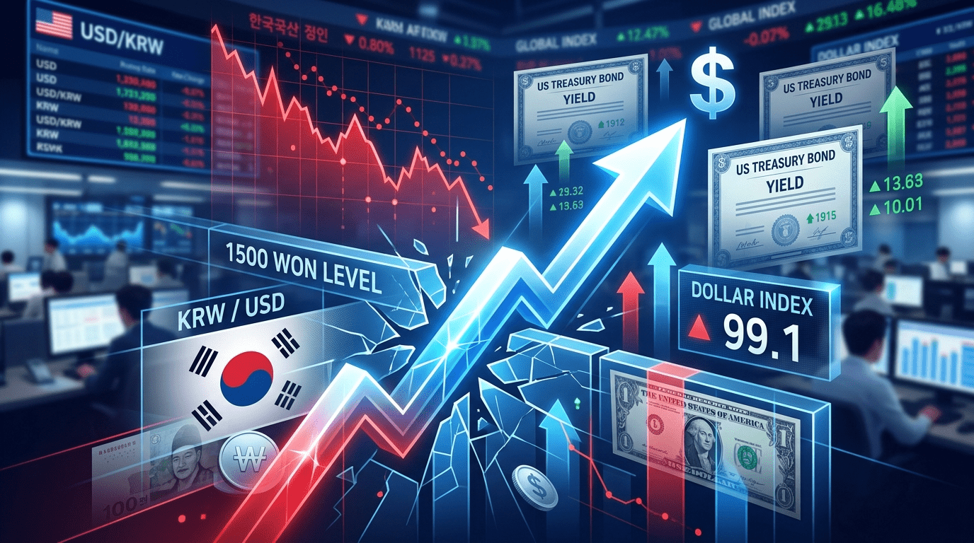 국채금리 상승에 증시 조정…환율, 1500원 재돌파 시도[외환브리핑]
