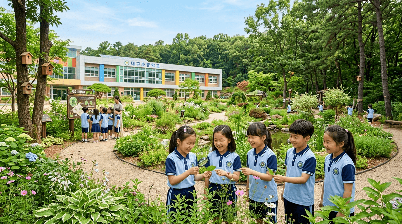 대구도시개발공사, 신서초에 학교숲 조성…"생태교육 공간 활용"
