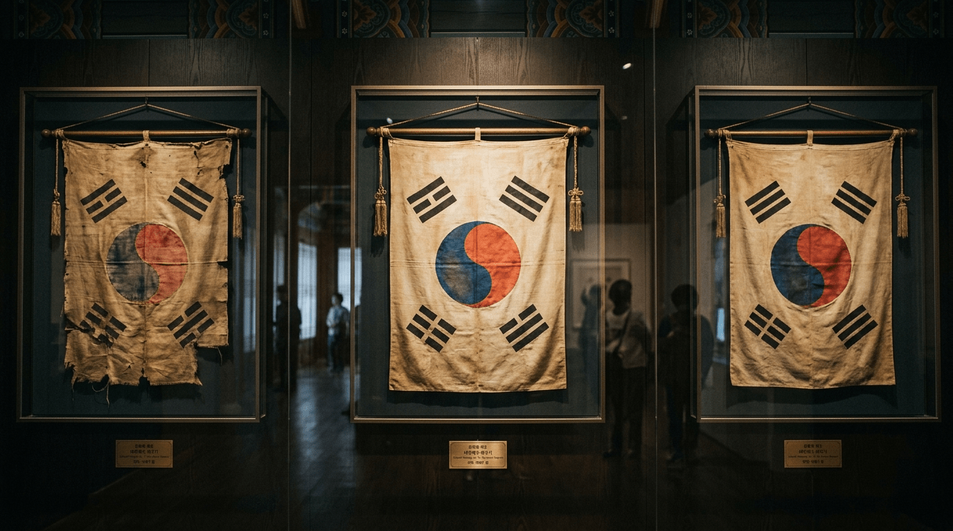 역사적 가치를 지닌 세 개의 태극기, 국보 지정 논의 시작 - 외교관 서명본·독립운동가 친필본·사찰 소장본 포함