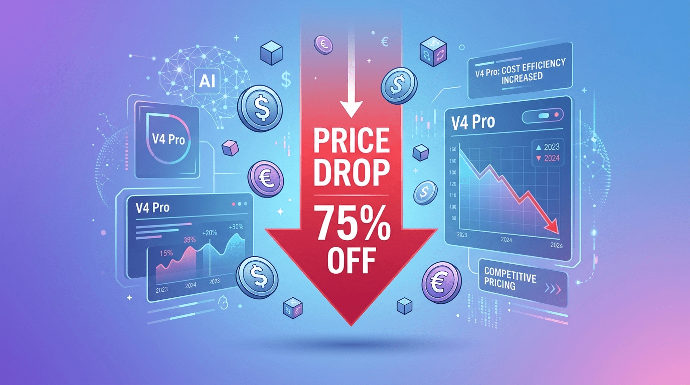 딥시크, 주력 모델 V4 프로 가격 75% 영구 인하