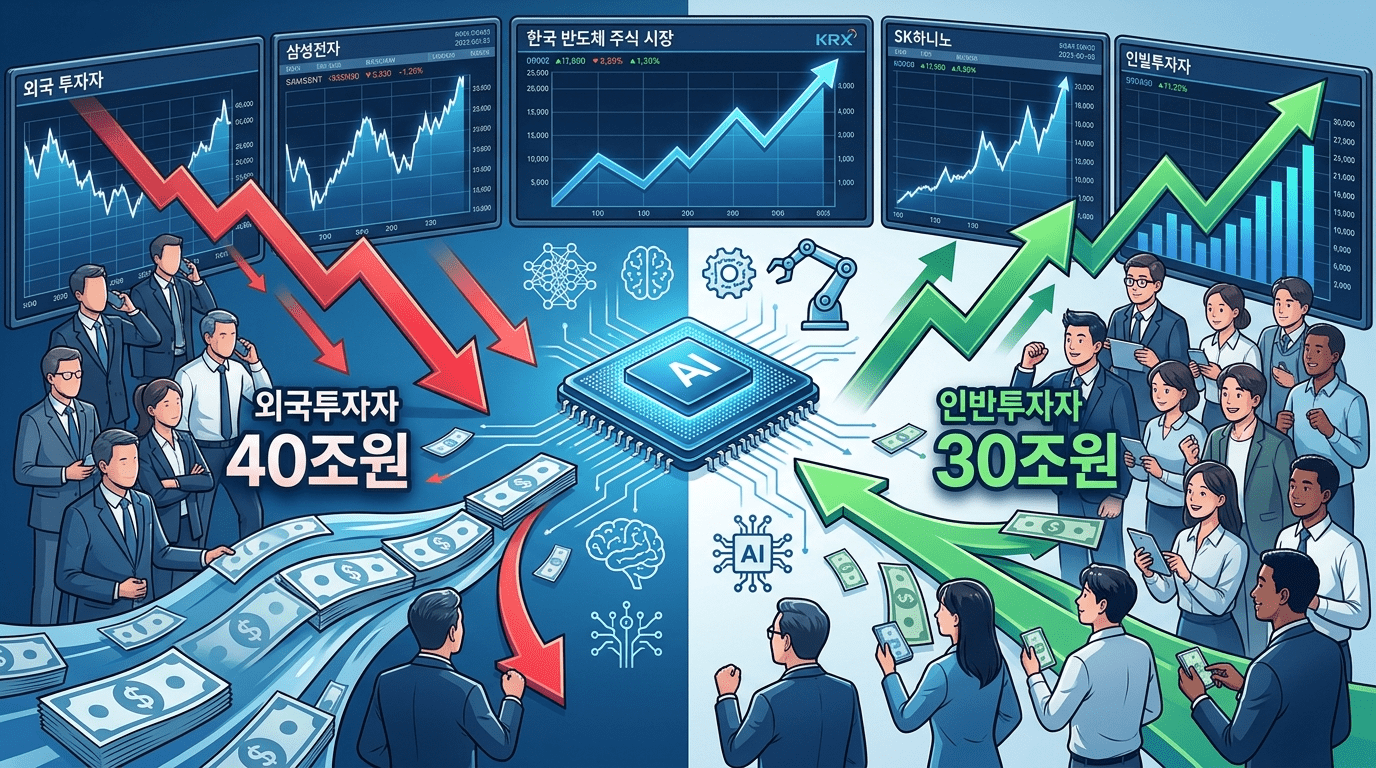 삼전닉스 두고 확 엇갈렸다…외국인 40조원 팔 때 개미는 30조 ‘담자’ -