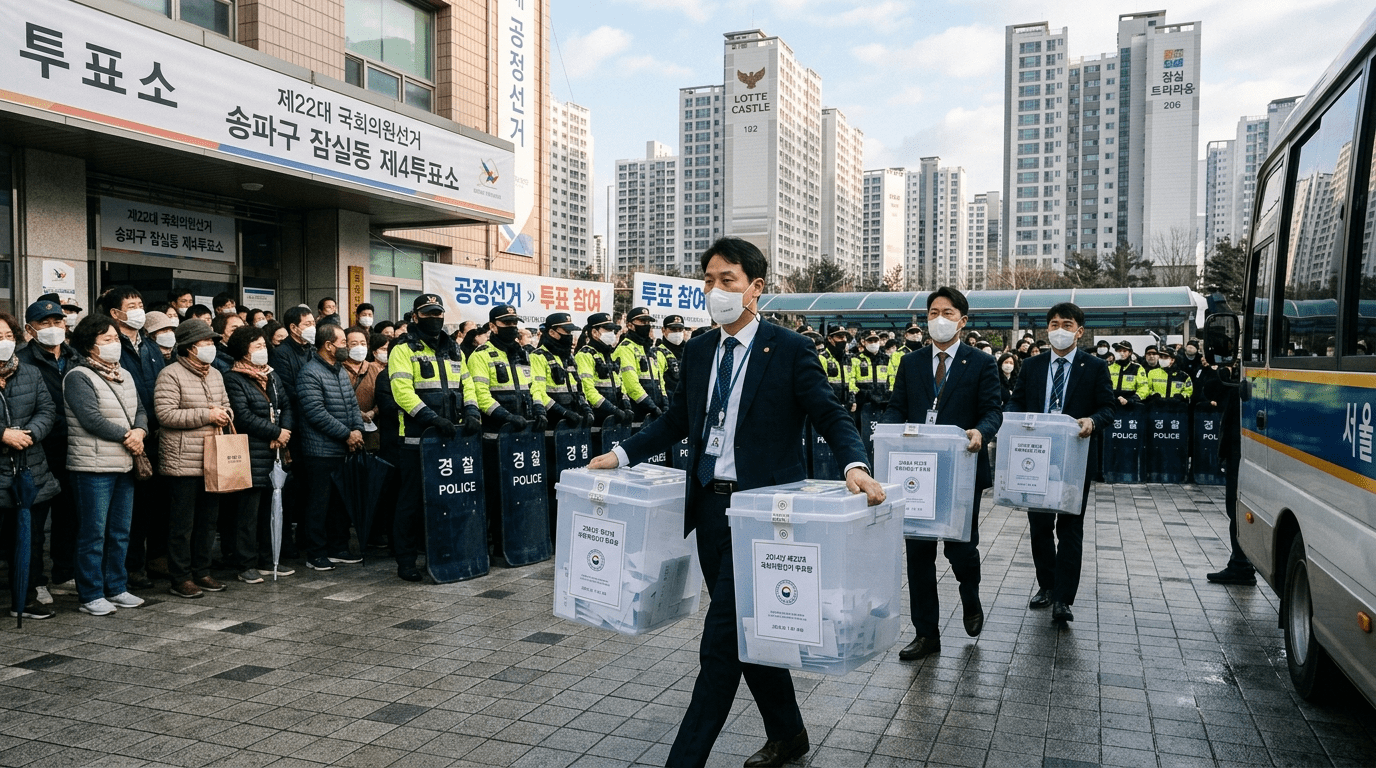 잠실 투표함 반출·개표 중 '코마' 중상자 없어…경상만 7명