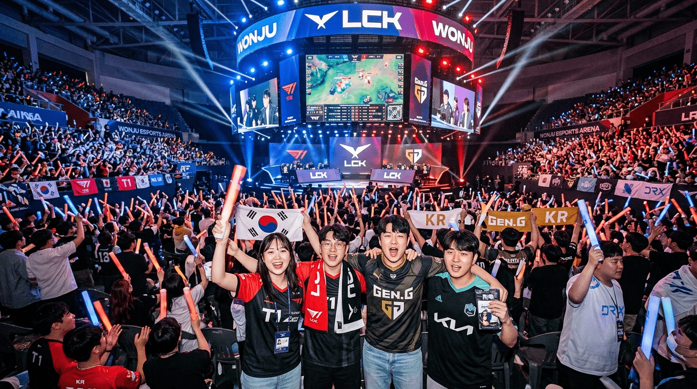 굿즈 구매부터 치어풀까지, 원주 찾은 LCK 팬들의 뜨거운 열기 [엑's 현장]