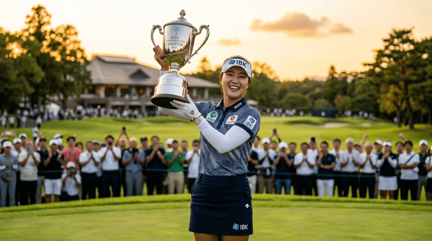 ‘63타 폭발’ 이민영, 7차 연장 끝 역전 우승…JLPGA 통산 8승째