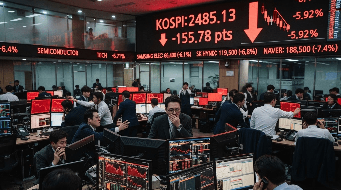 6%대 폭락에 발동된 코스피 매도 사이드카
