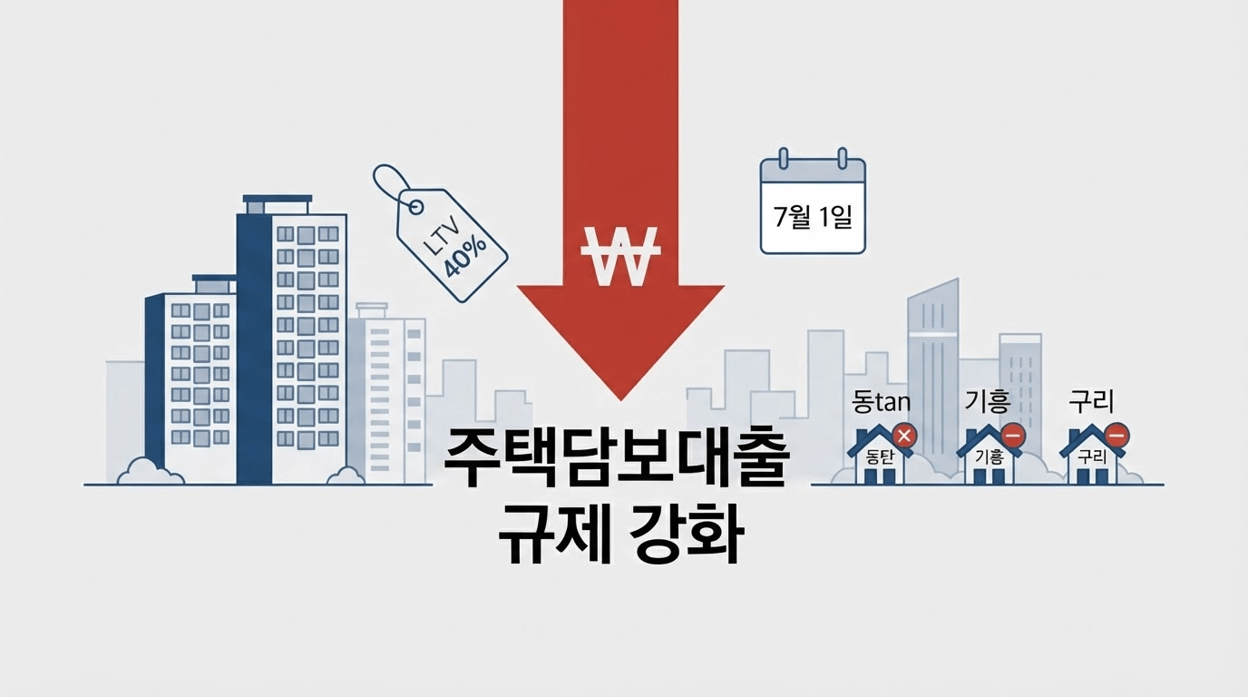 '영끌' 막힌 지역 확대 ? 동탄·기흥·구리 까지 포함 …당국 가계부채 점검회의